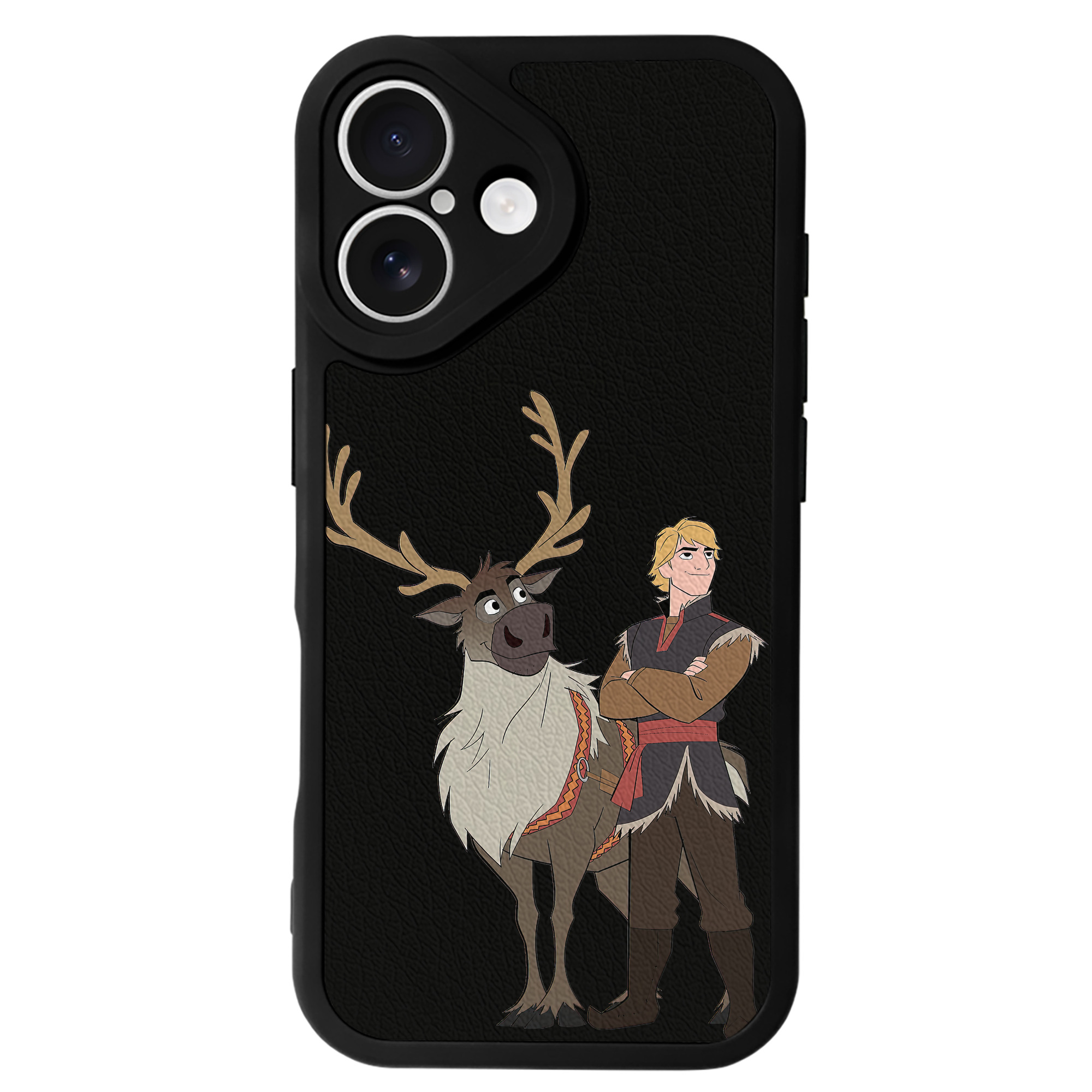 （画像用） アナと雪の女王 アンナ エルサ Frozen Anna Elsa 【iPhone 16シリーズ対応】シリコンスマホケース（レザー調） 材質：シリコン
